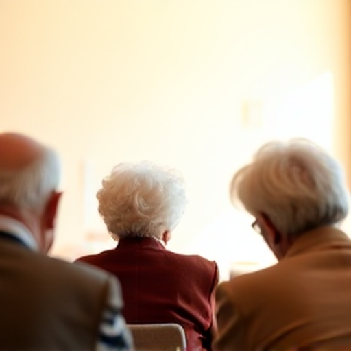 Group of Older Adults listening to community use and issue with scams by AI
